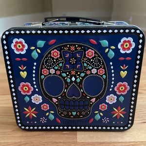 Loungefly Day of the Dead Tin Lunchbox Blue